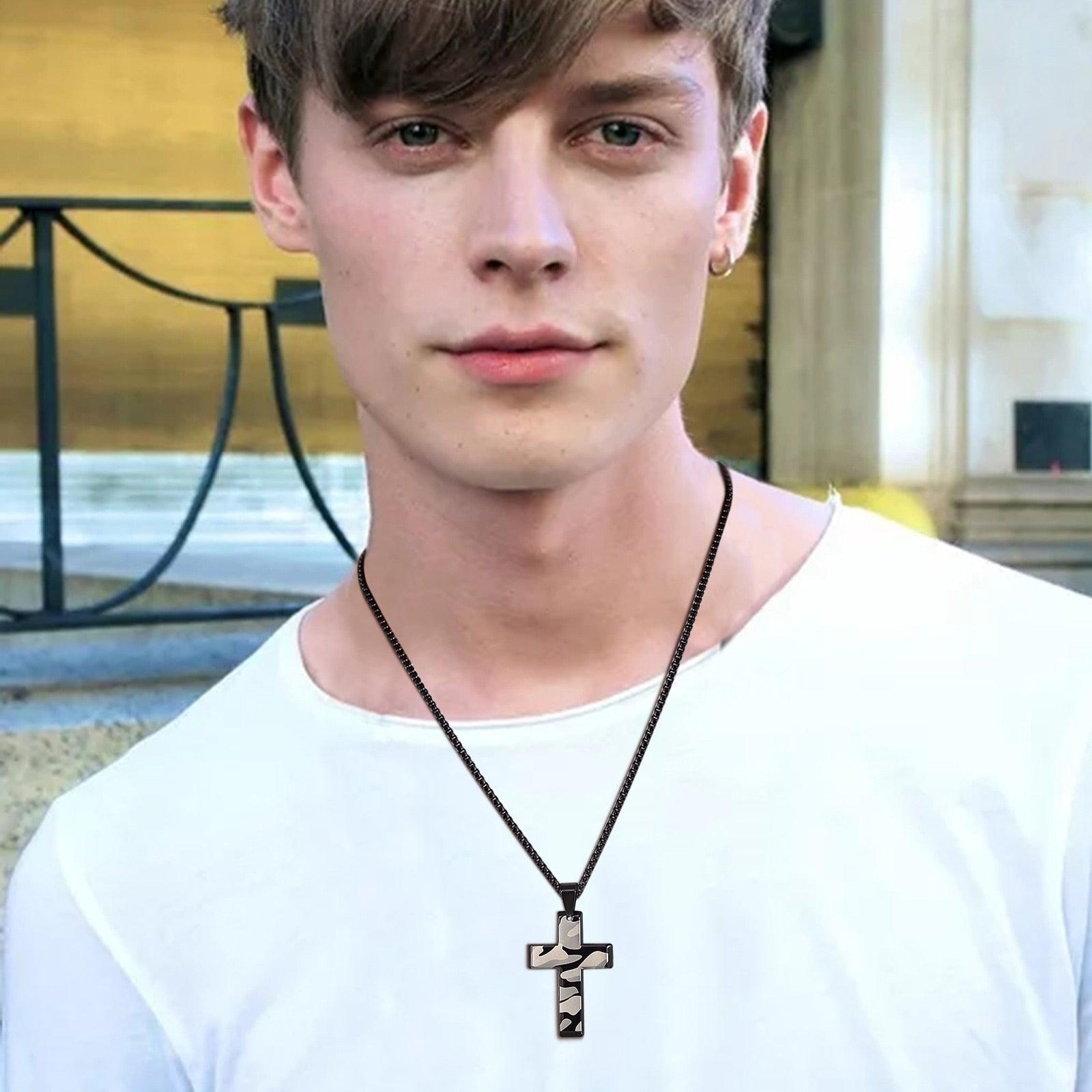 Pendentif Croix Camouflage 60cm-Boutique Chrétienne