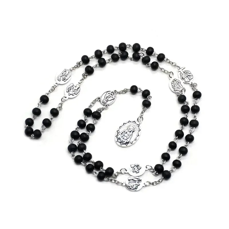 Chapelet en bois vierge marie-Boutique Chrétienne