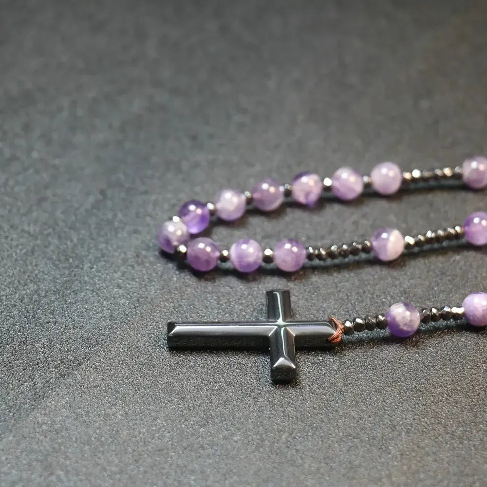 chapelet violet-Boutique Chrétienne