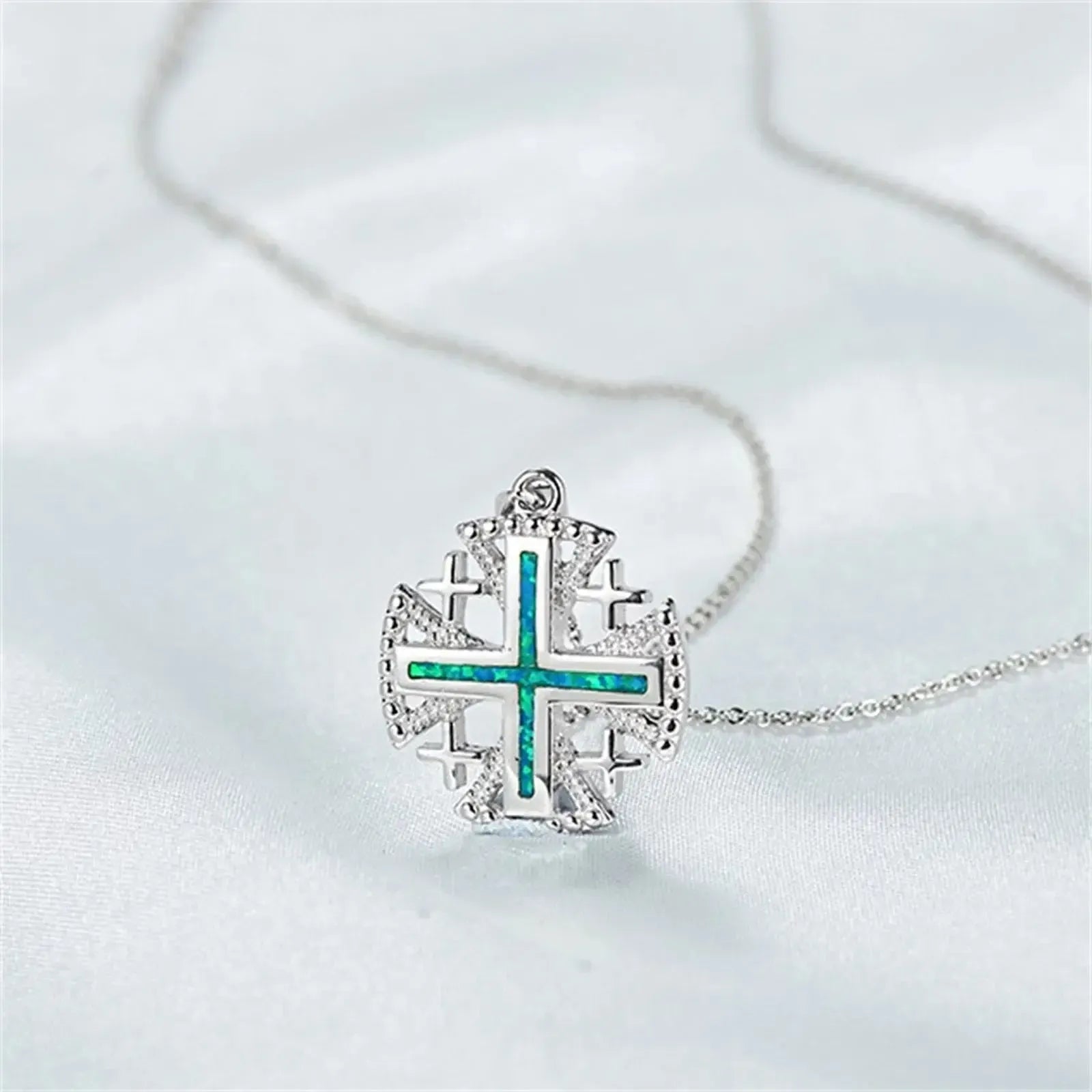Pendentif croix de jerusalem-Boutique Chrétienne