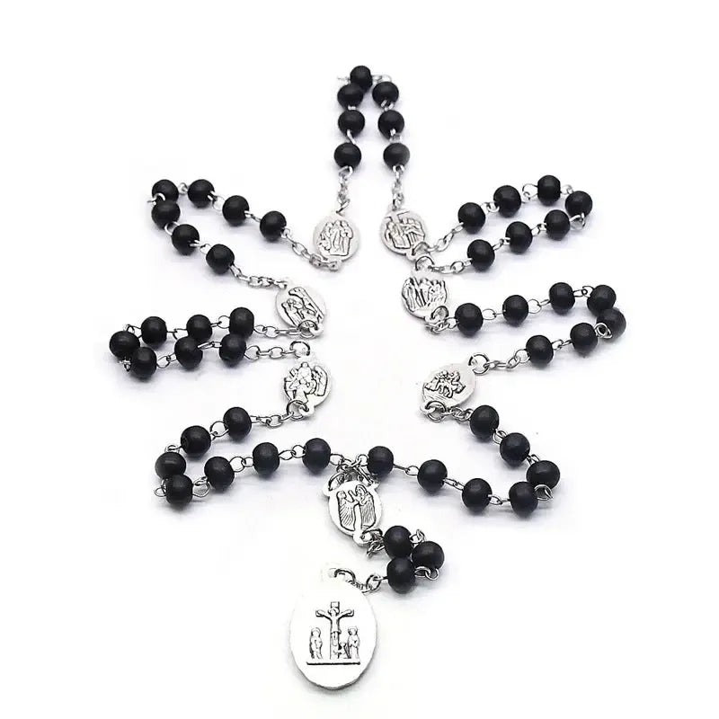 Chapelet en bois vierge marie-Boutique Chrétienne