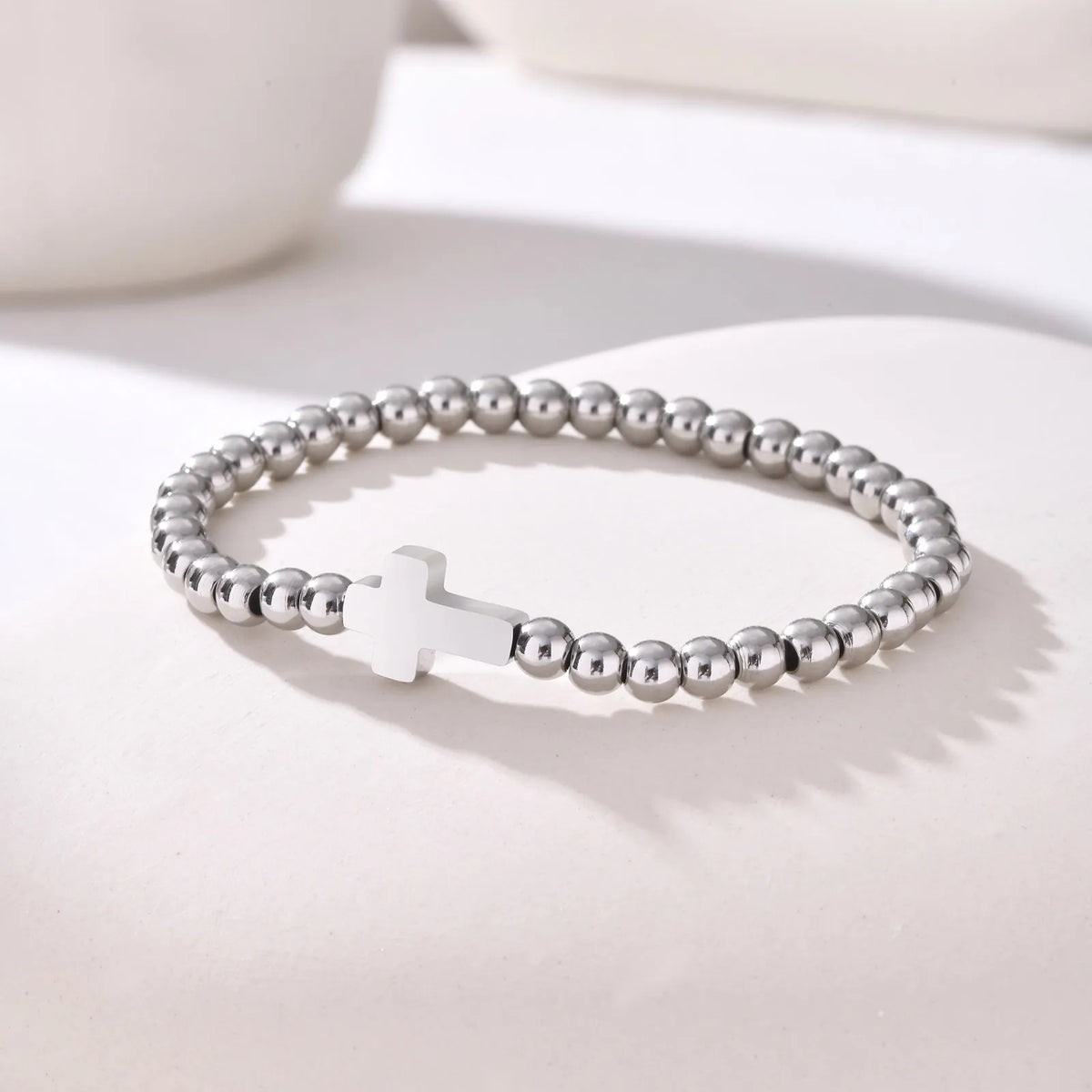 Bracelet Croix Perle II - Boutique Chretienne