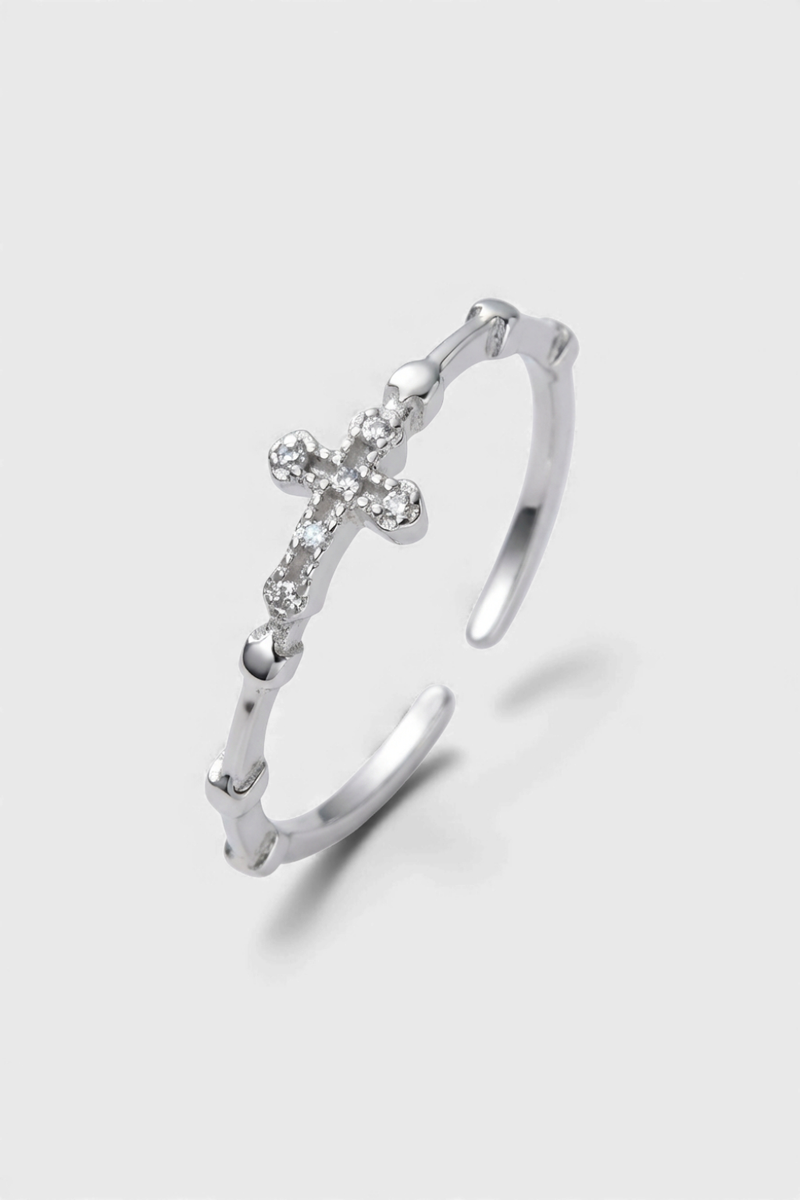 silver rosary ring