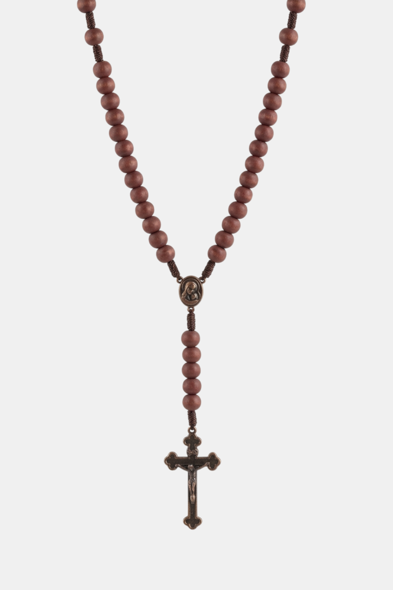 burgundy rosary beads