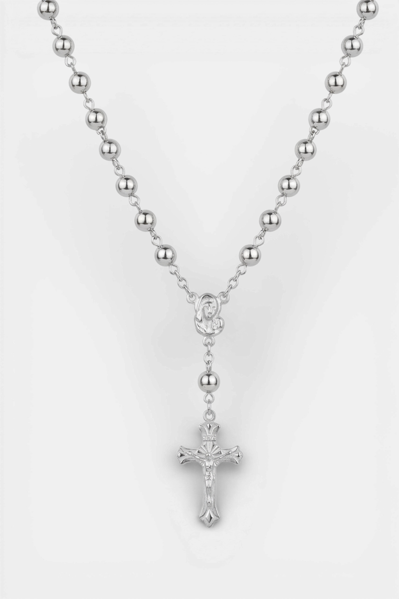 rosario de plata para mujer
