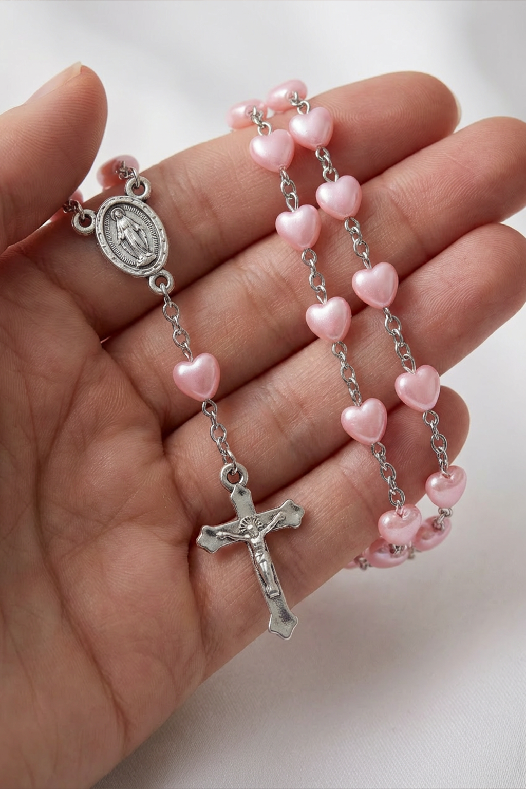 rosario rosa e bianco