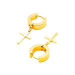 Boucles d'oreilles petites croix ALIENOR dorées