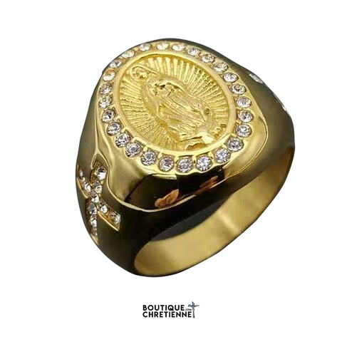 Bague Religieuse Or<br> Vierge Marie