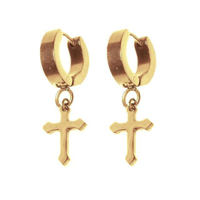 Boucle D'oreille Croix Argent Boucles D'Oreilles Croix Or - Acier Inoxydable - Homme/Femme - 16mm Boucles D'oreilles Croix En Argent Boucle D'oreille Croix Argent Boucles D'Oreilles Croix Or - Acier Inoxydable - Homme/Femme - 16mm Boucles D'oreilles Croix En Argent