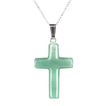 croix quartz verte