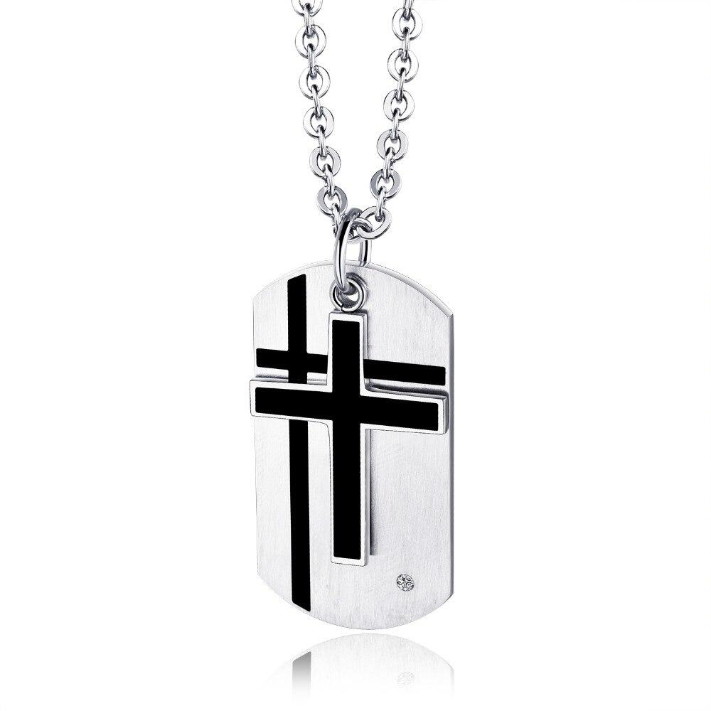 Collier Croix Homme<br> Collier Croix & Plaque-Boutique Chrétienne