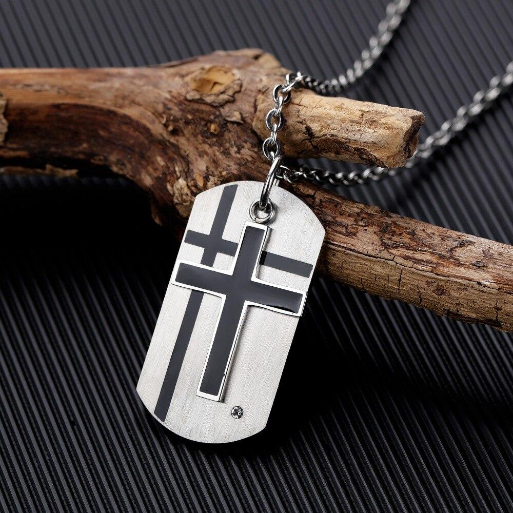 Collier Croix Homme<br> Collier Croix & Plaque-Boutique Chrétienne