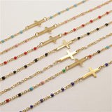 Bracelet Croix<br> Arc-en-Ciel