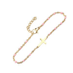 Bracelet Croix<br> Rose