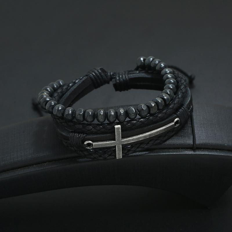 Bracelet Chrétien </br>Manchette en Cuir-Boutique Chrétienne