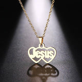 Collier Prenom<br> Jesus Coeur Or