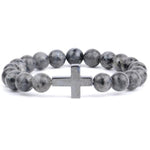 <transcy>Pulseira religiosa<br> Cruz estampada e contas</transcy>