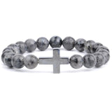 Bracelet Religieux <br>Croix et Perles à Motifs