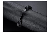 Bracelet Croix Homme </br>Corde Noire