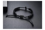 Bracelet Croix Homme </br>Corde Noire