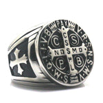 Bague Médaille<br> Saint Benoit Argent
