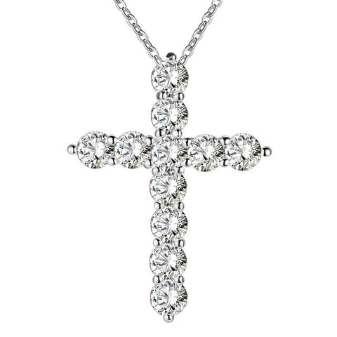 Collier Croix Femme<br> Diamant Croix