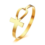 Bracelet Jonc<br> Croix Egyptienne Or