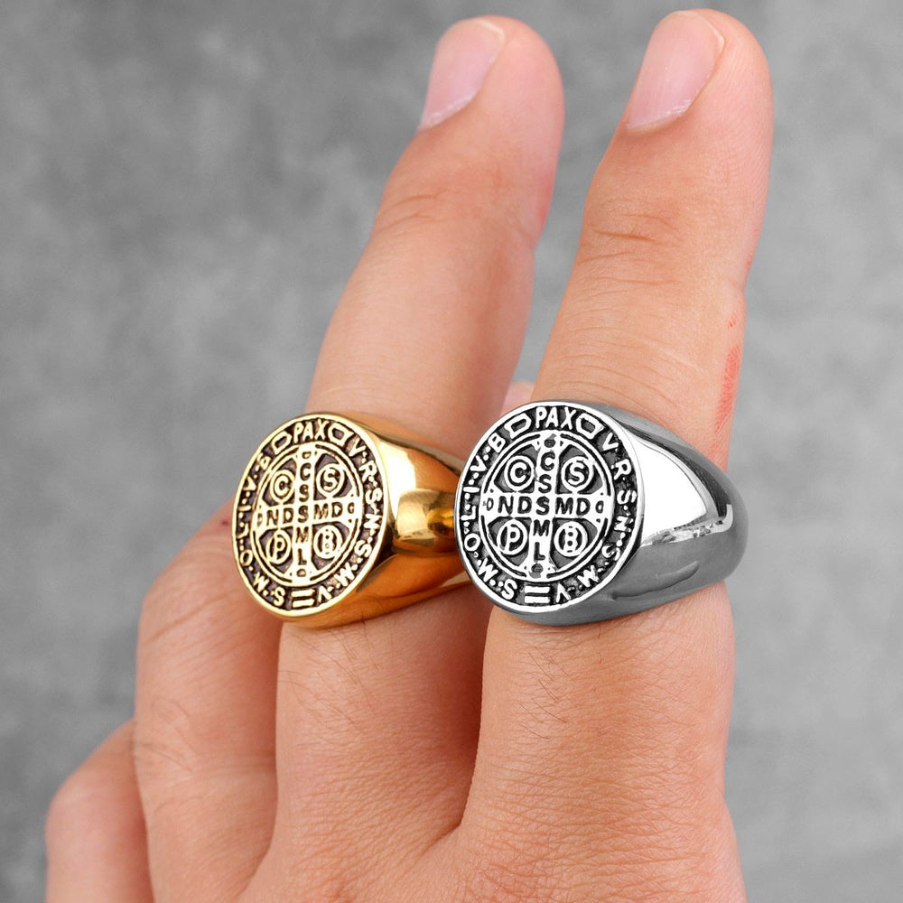 Bague Croix Chrétienne Pour Femme – Acier Inoxydable – Simple Et Élégante – Cadeau Baptême, Pâques