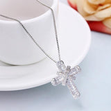 Collier Croix Femme<br> Petite Croix en Diamant