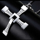 Collier Croix Homme</br> Diamant Argent