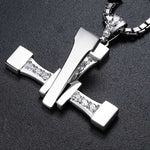 Collier Croix Homme</br> Diamant Argent