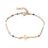 Bracelet Croix<br> Arc-en-Ciel