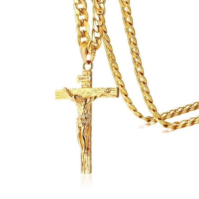 Collier Croix Pendentif Bible OIDEA - Acier Inoxydable, 57cm | Cadeau Chrétien Pour Homme Et Femme