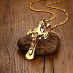 Collier Croix Chretienne<br> Jésus le Sauveur