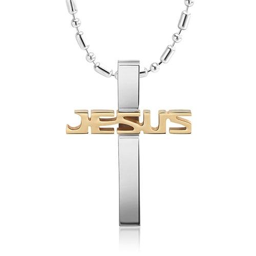 Collier Croix <br> Collier Nom Jésus-Boutique Chrétienne