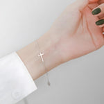 Bracelet Croix Pour Femme<br> Croix Argent