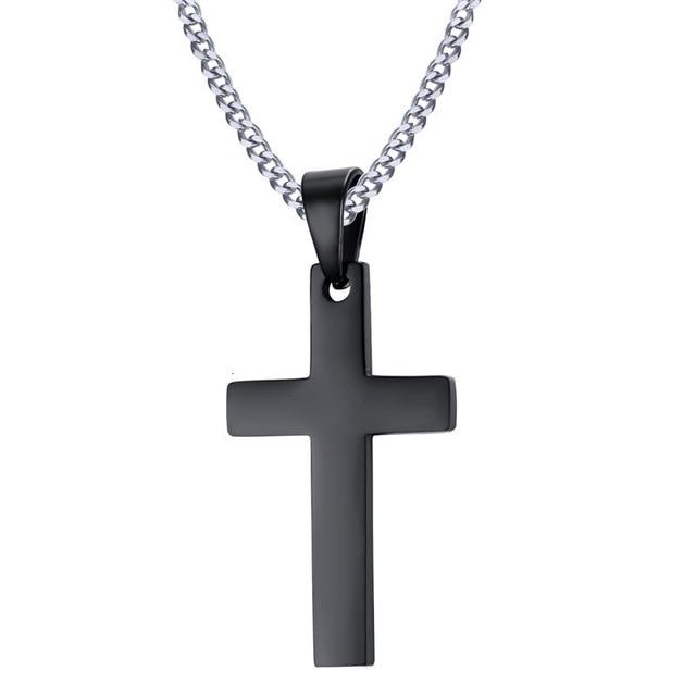 Collier Croix<br> Pendentif Noir-Boutique Chrétienne