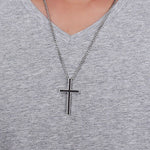 Collier Croix Chrétien</br>Croix en Acier Homme