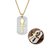 Collier Croix Egyptienne Amovible Argent