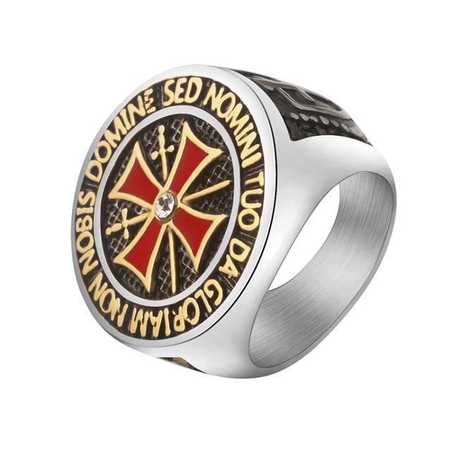 Bague Chevalière<br> Croix Templiers Argent-Boutique Chrétienne