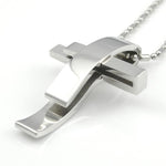 Collier Croix Homme<br> Croix Courbé