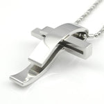 Collier Croix Homme<br> Croix Courbé