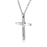 Collier Croix Homme<br> Diamants Zircon