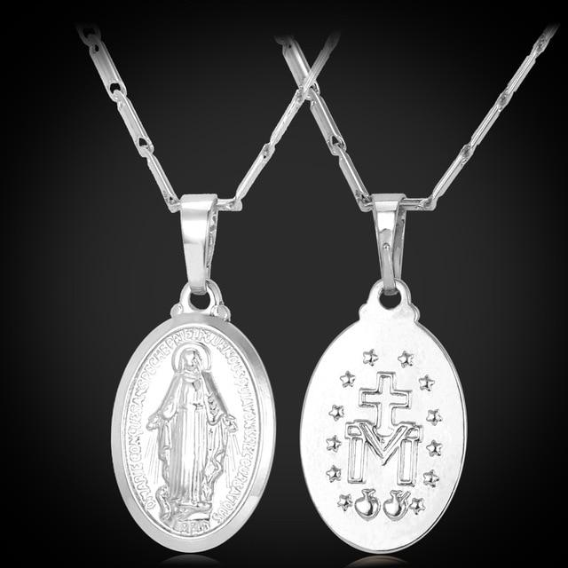 Medaille Miraculeuse<br>Sainte Mère Argent-Boutique Chrétienne
