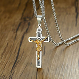 Collier Croix Homme<br>Crucifix INRI