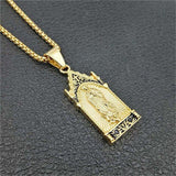 Collier Croix<br> Vierge Marie Plaqué Or